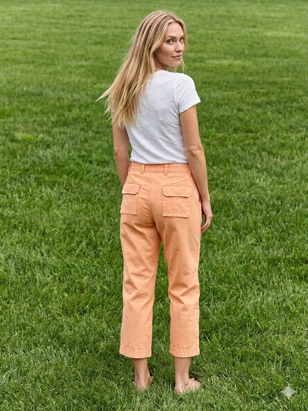 GAP Peach-Orange Casual Pants